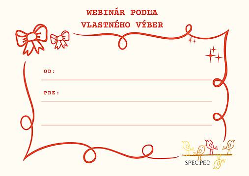 Darčekový poukaz na webinár
