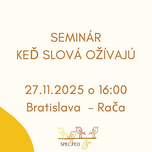 Seminár Keď slová ožívajú 27.11.