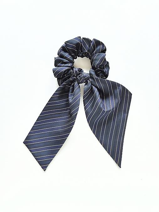 Maxi scrunchie asymetrická (Tmavomodrá I.)