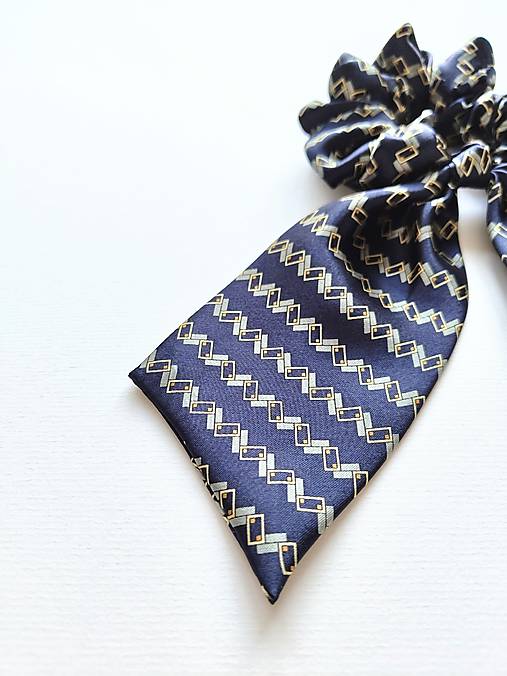 Maxi scrunchie asymetrická (Tmavomodrá II.)