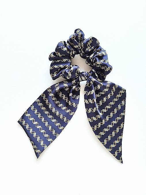 Maxi scrunchie asymetrická (Tmavomodrá II.)