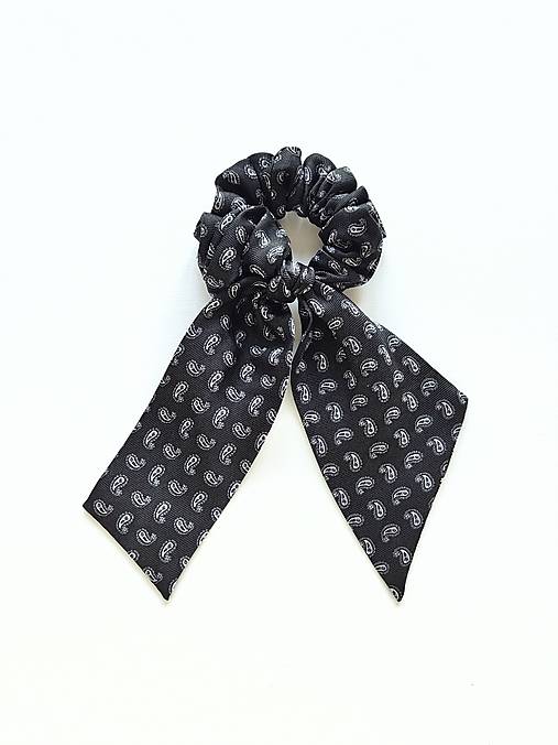 Maxi scrunchie hodvábna (Čierna)