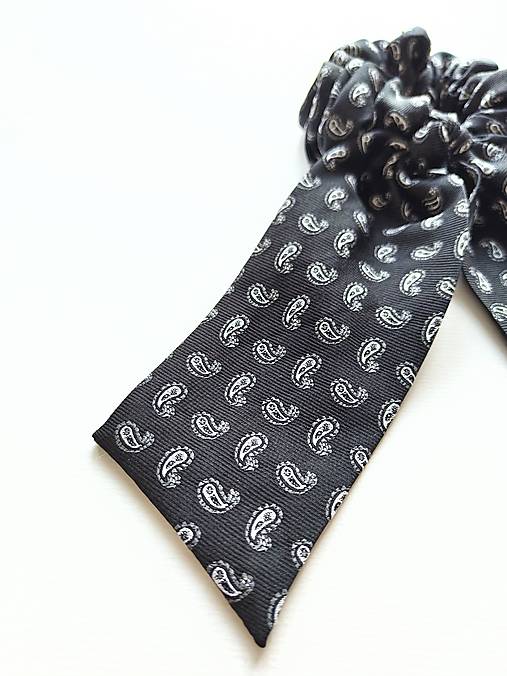 Maxi scrunchie hodvábna (Čierna)