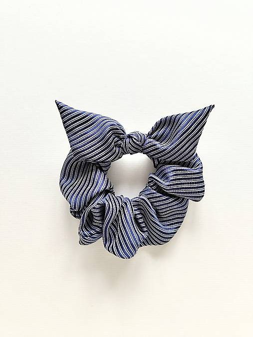 Scrunchie kravatová (modrá)