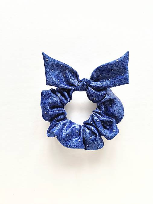 Scrunchie kravatová (modrá)