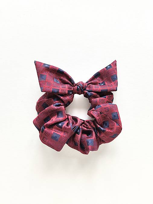 Scrunchie hodvábna (bordová)