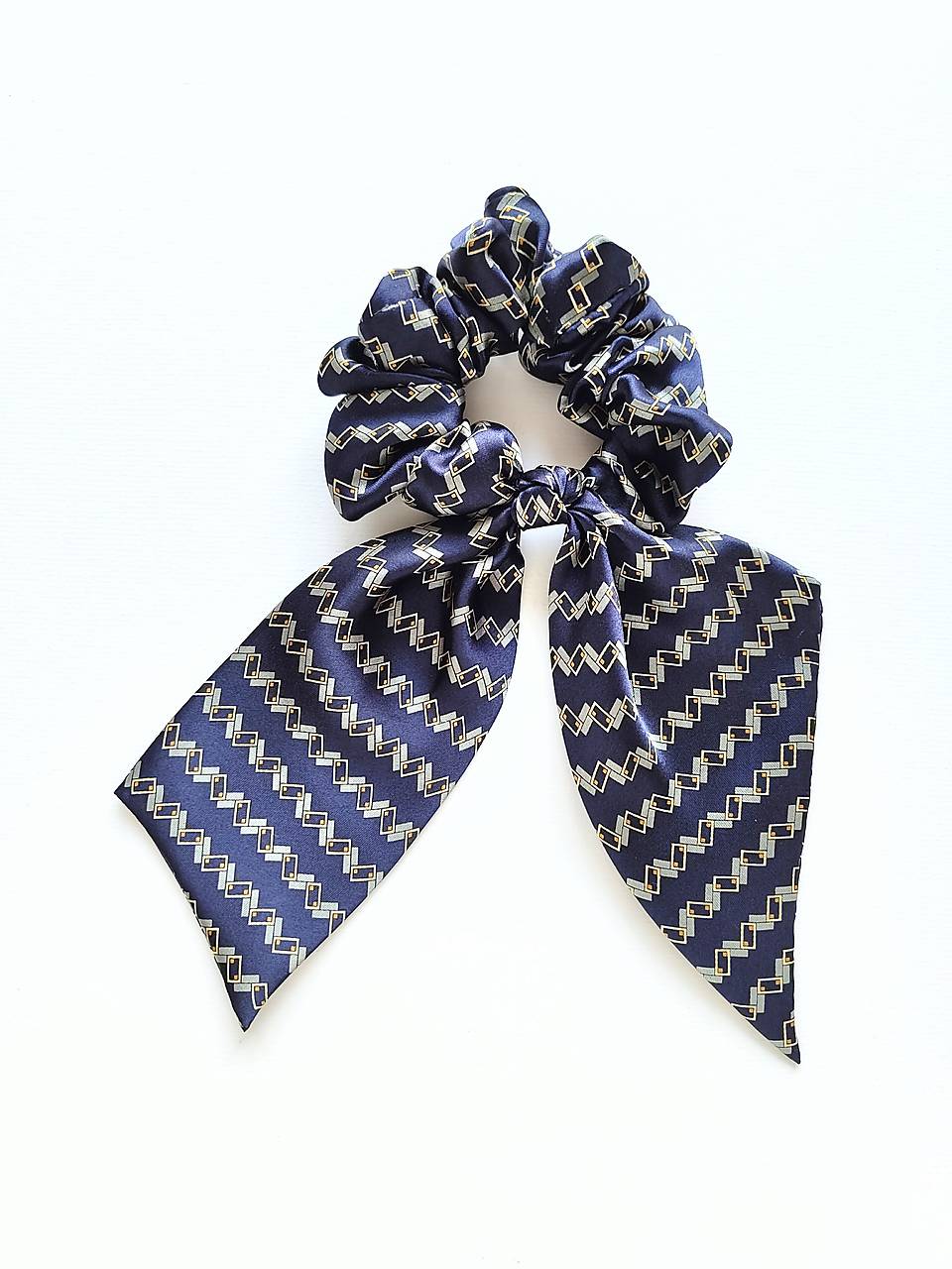 Maxi scrunchie asymetrická (Tmavomodrá II.)