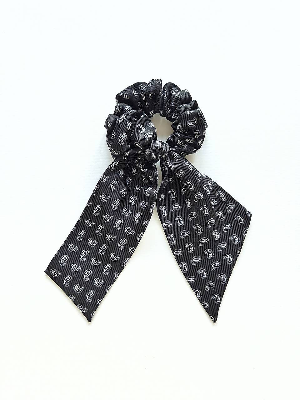 Maxi scrunchie hodvábna (Čierna)