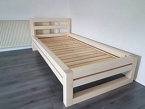 Nábytok - Jednolôžková javorová posteľ - 17946205_