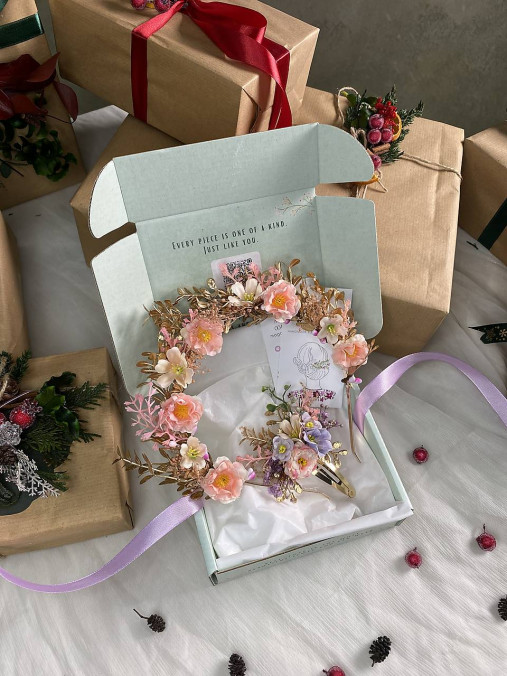 Darčekový box "malá princezná" - čelenka a pukačka