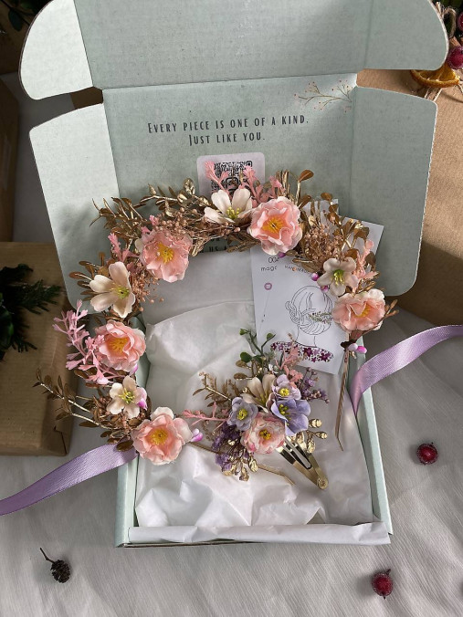 Darčekový box "malá princezná" - čelenka a pukačka