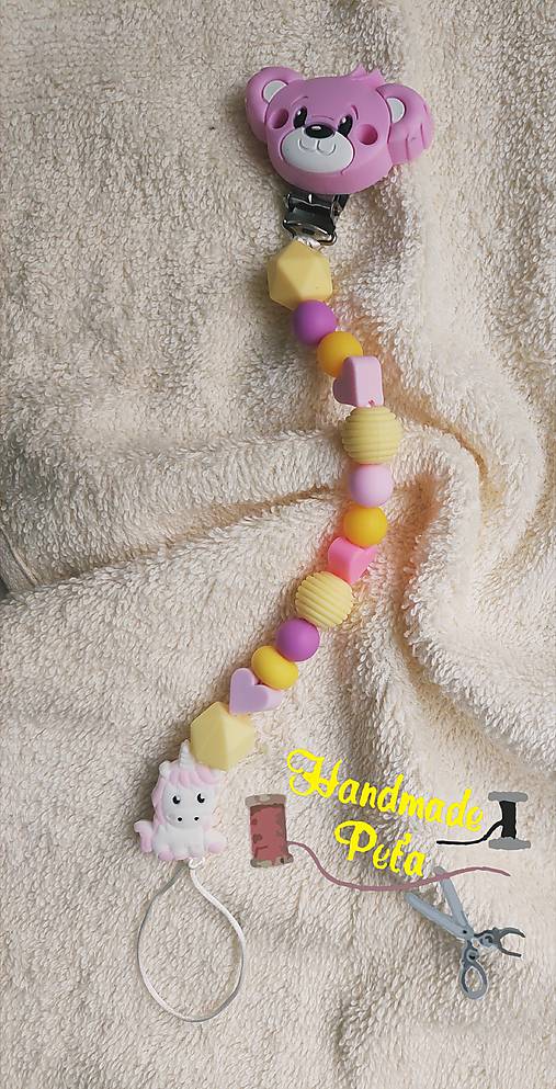 Detské doplnky - Šnúrka na cumlík JEDNOROŽEC - 17946791_