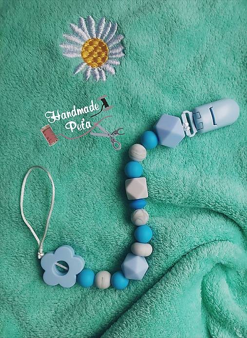 Detské doplnky - Retiazka na cumlík KVIETOK - 17946799_