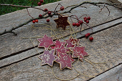 Dekorácie - Keramická hviezdička - 17947370_