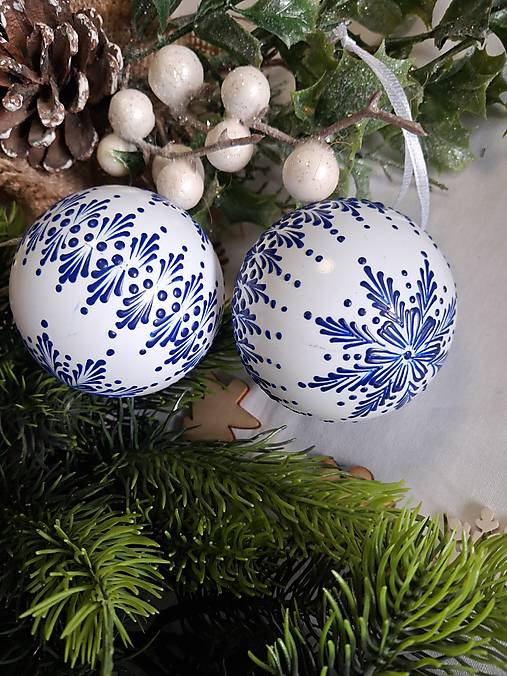 Dekorácie - Vianočné gule maľované horúcim voskom - 17946365_