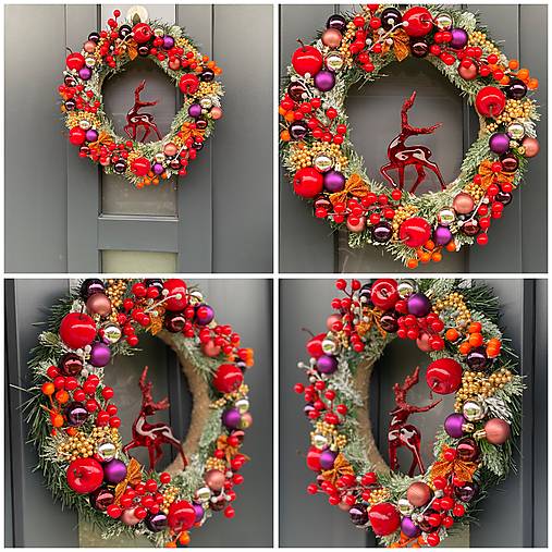 Vianočný veniec na dvere vianočná dekorácia