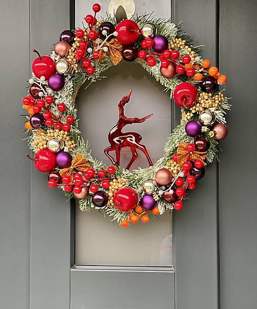 Vianočný veniec na dvere vianočná dekorácia
