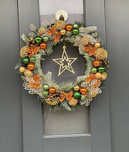Vianočný veniec na dvere vianočná dekorácia Venček