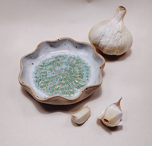 Nádoby - Keramický lis na cesnak Patina - 17946150_
