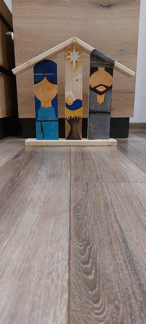 Dekorácie - Drevený Betlehem - 17948457_