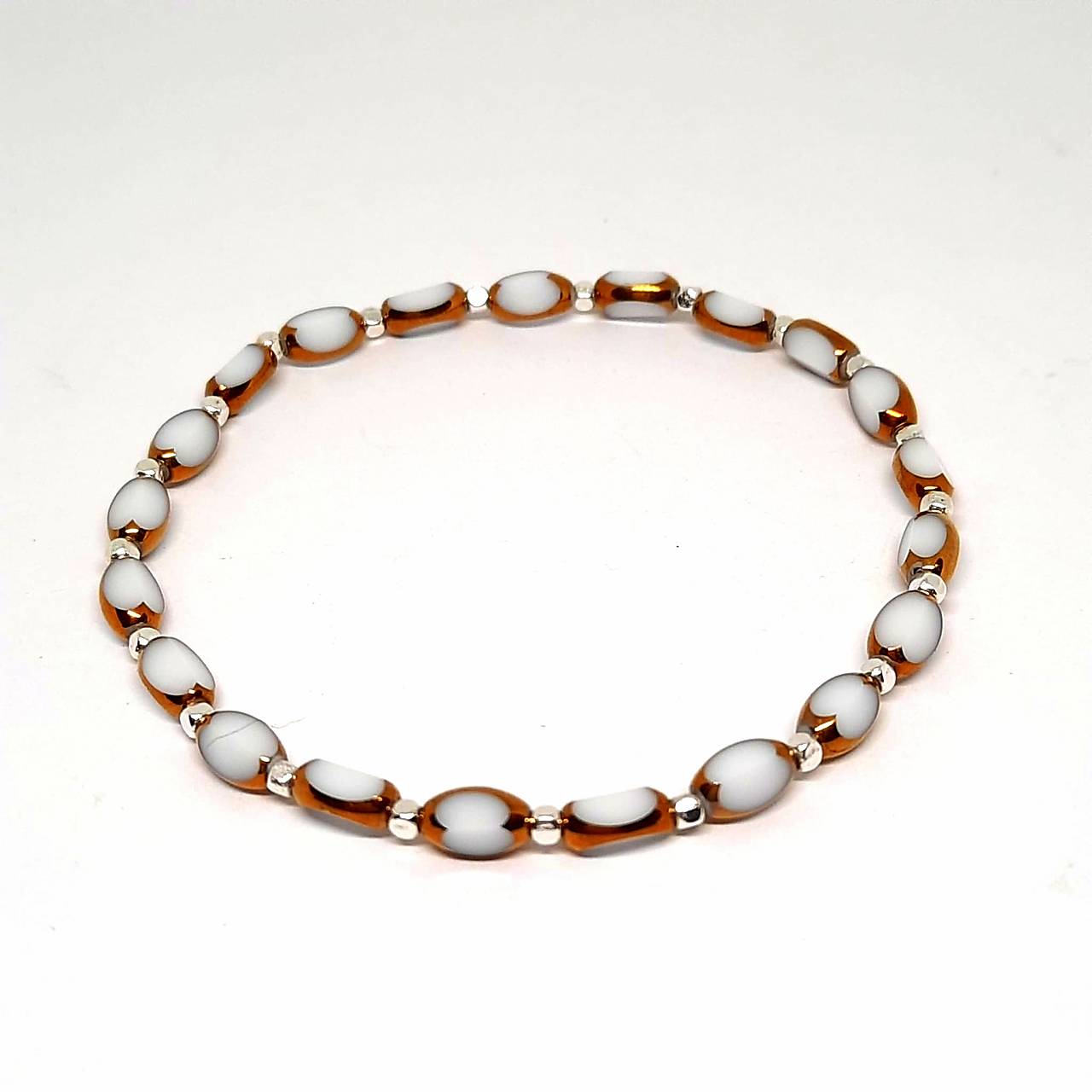 Náramok  (biela/strieborná)