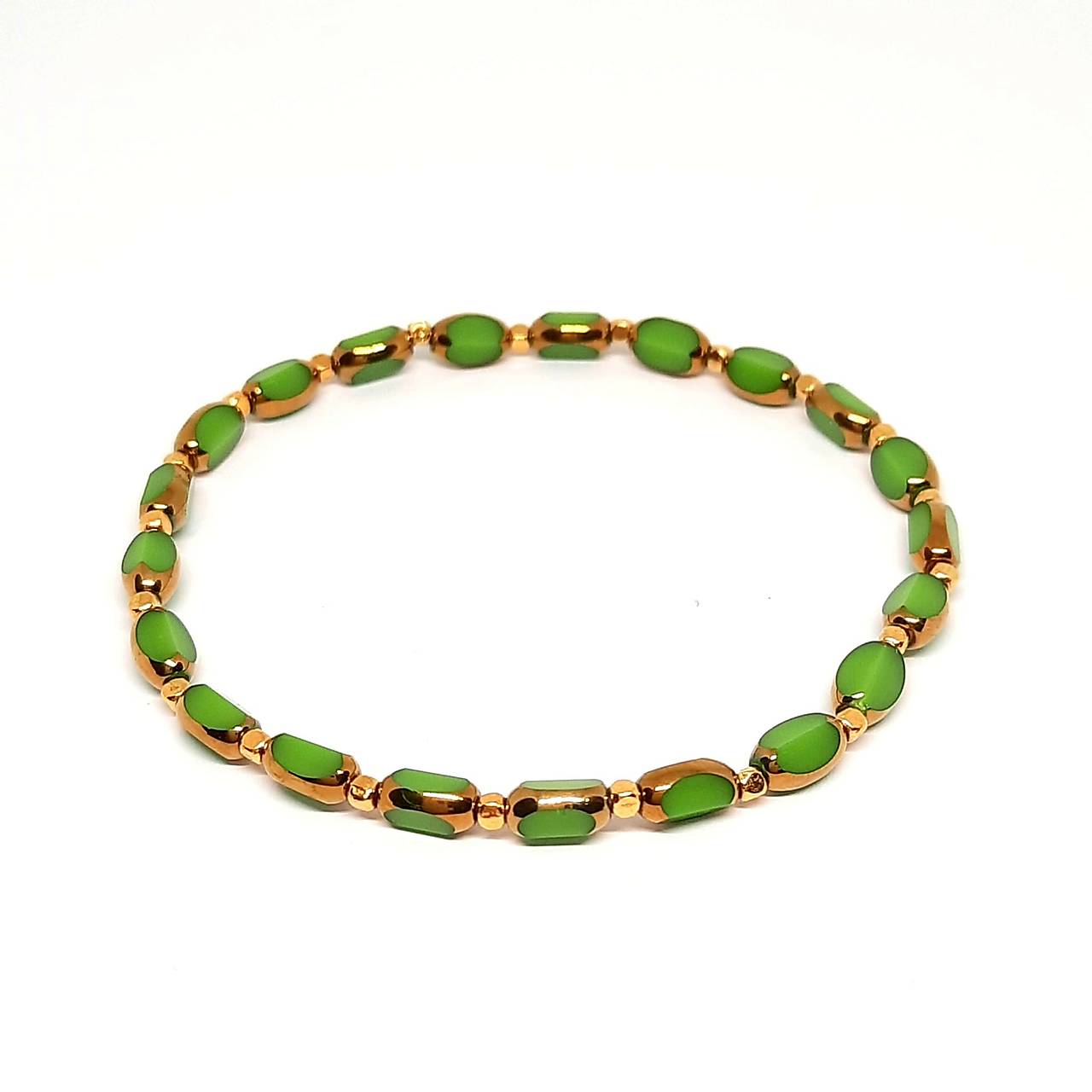 Náramok  (zelená svetlá/zlatá)