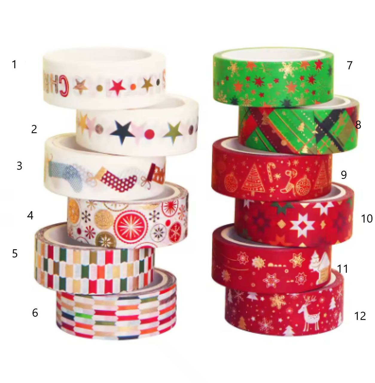 WP101 Washi páska vianočná 1,5 cm