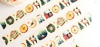 Papier - Washi páska - "Doma na Vianoce" - 17949337_