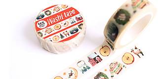 Papier - Washi páska - "Doma na Vianoce" - 17949340_