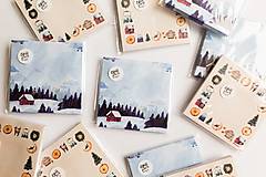 Papier - Lepiaci bloček "Zimná krajina" - 17949359_