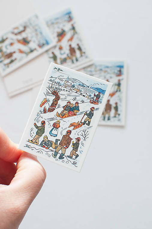 Úložné priestory & Organizácia - Menovka na darček "Jozef Lada" (Sánkovačka) - 17949483_