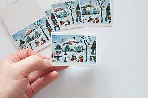 Úložné priestory & Organizácia - Menovka na darček "Jozef Lada" (Sánkovačka na dedine) - 17949489_