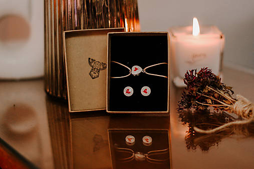 Sady šperkov - Darčekový set Srdce - 17950347_