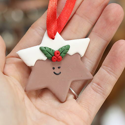 Vianočné ozdoby z polymérovej hmoty - Perníky