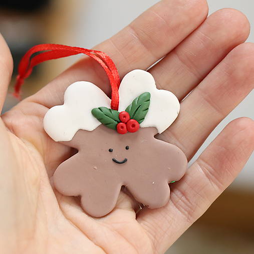 Vianočné ozdoby z polymérovej hmoty - Perníky