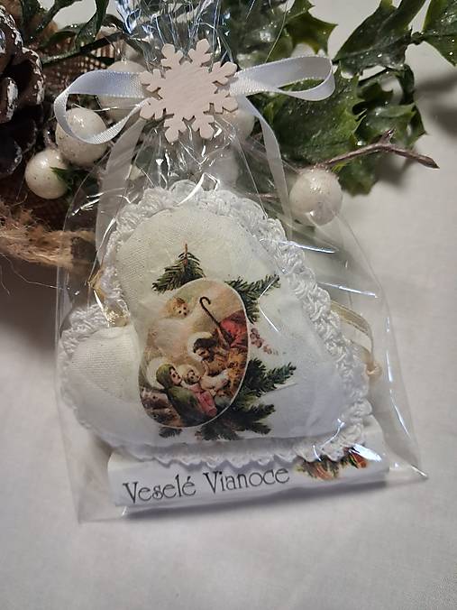 Dekorácie - Vianočné balíček do ruky -svätá rodina - 17949481_