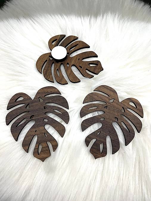 Dekorácie - Úchytky na stenu pre ťahavé rastliny z orechového dreva MAXI - 17951387_