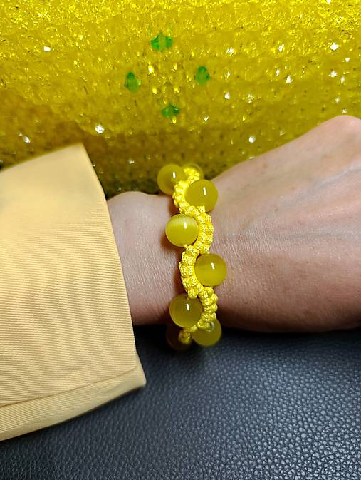 Náramky - Citrónový náramok šťastia - 17952174_