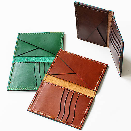 Peňaženky - Cardholder SLIM | malá kožená peňaženka na karty a doklady - 17950155_