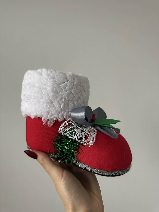 Dekorácie - Vianočná ozdoba čižma - 17950558_