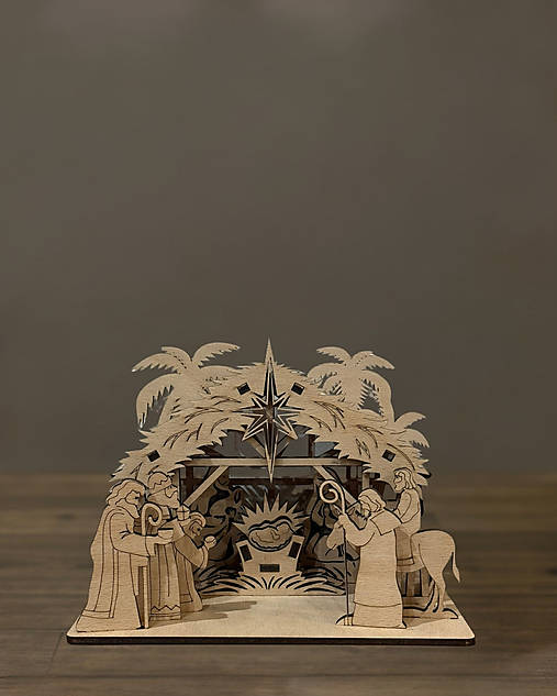 Dekorácie - Gravirovaný betlehem - 17951565_