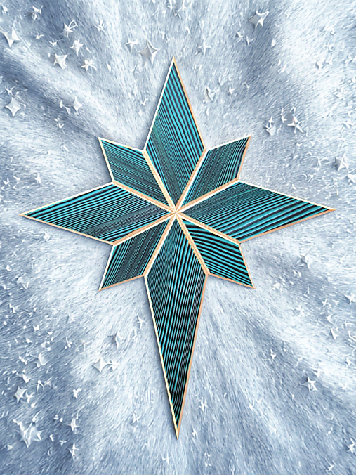 Dekorácie - veľká Betlehemská hviezda modrá - 17950846_