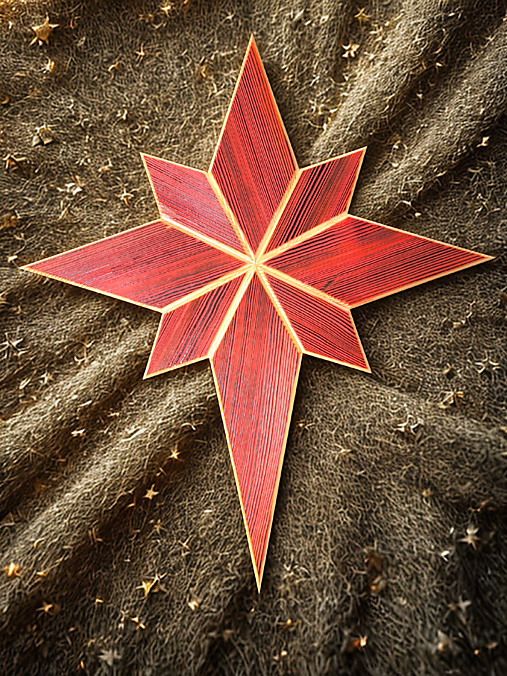 Dekorácie - veľká Betlehemská hviezda červená - 17950875_