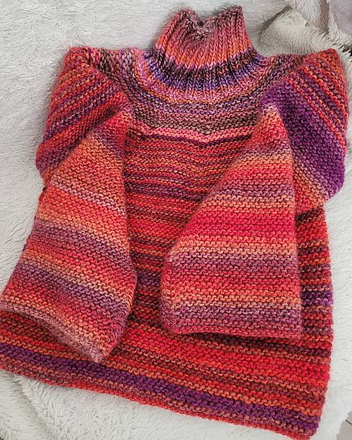 Detské oblečenie - červený pletený sveter - 17955247_