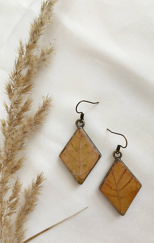 Náušnice - Náušnice Jesenný lístok - 17955083_