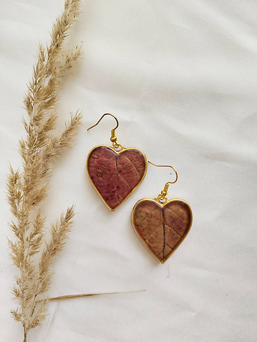 Náušnice - Náušnice Srdce jesene - 17955126_