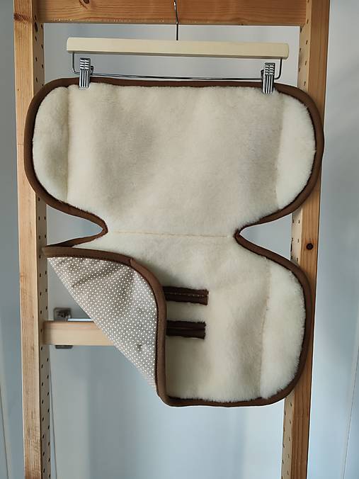 Detský textil - Zmenšujúca vložka XL Vlnienka proti poteniu do autosedačky Nuna Todl 100% Merino top super wash bodky - 17953390_