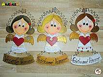 Tabuľky - Menovka - anjelik Vianočný - 17954739_