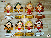 Tabuľky - Menovka - anjelik Vianočný - 17954740_