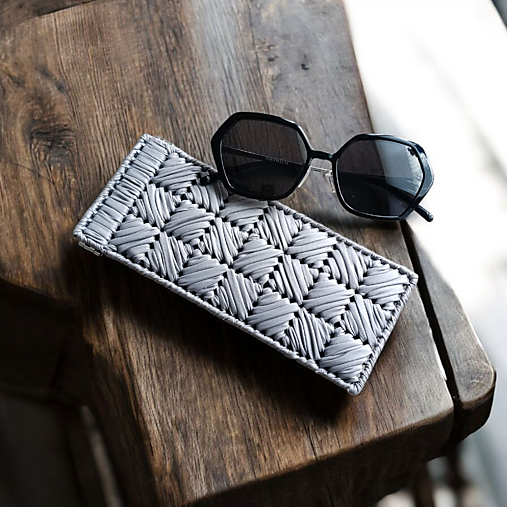 Taštičky - Puzdro na okuliare- šedé - 17953723_